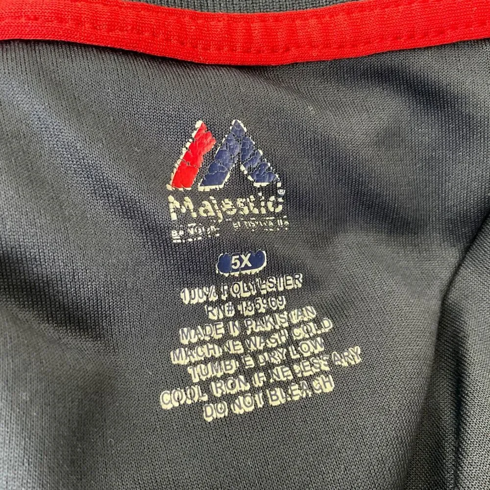 Houston Texans Majestic Polo shirt Men's size 5X Blue NFL Texans logo flaws*